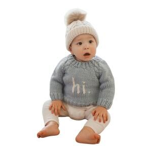 Huggalugs Surf Blue Crew Neck Sweater 2-3T NWT